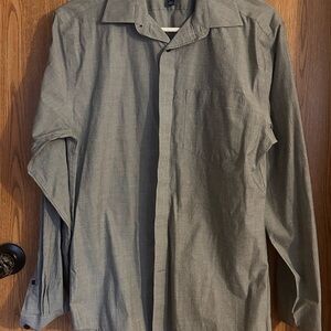 George Men's Casual Gray Button Down Shirt